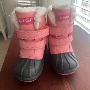 NWOT Cat & Jack Pink Winter Boots, 8